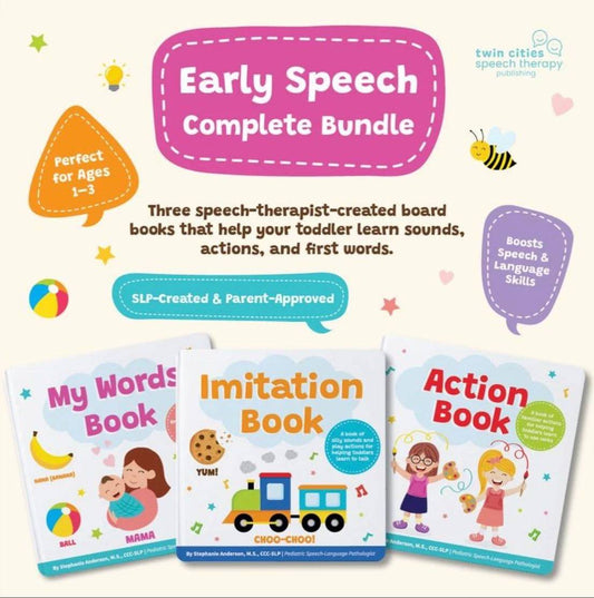 Early Speech Starter Bundle – 3 Interactive Board Books